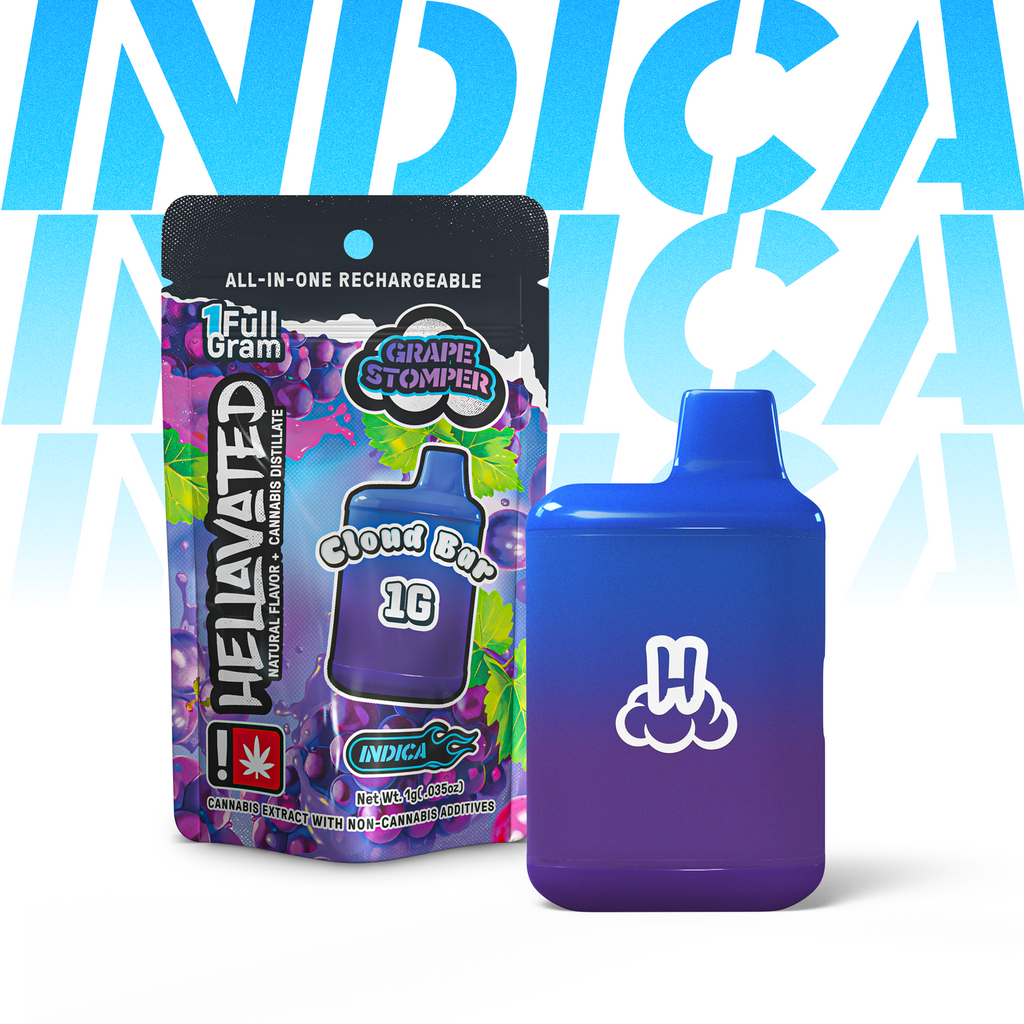 Photograph of product: Hellavated 1g Cloud Bar | Grape Stomper