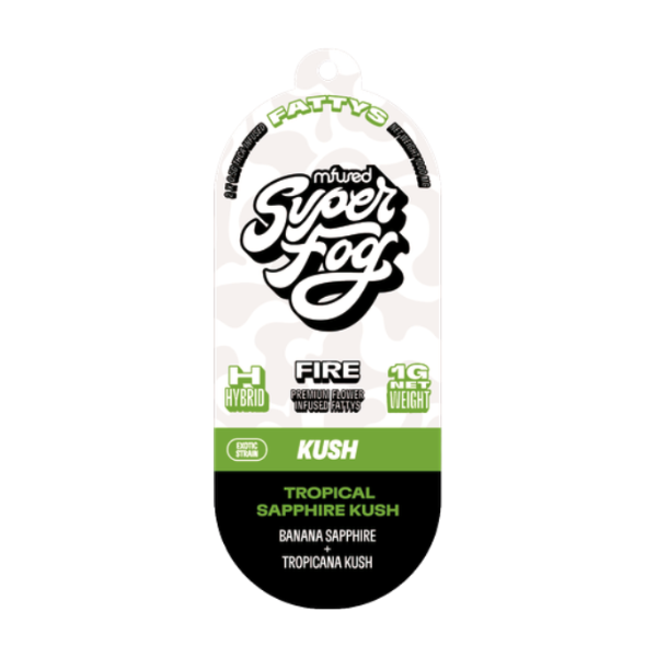 Photograph of product: Super Fog Fire Tropical Sapphire Kush Infused Fattys .5g 2pk