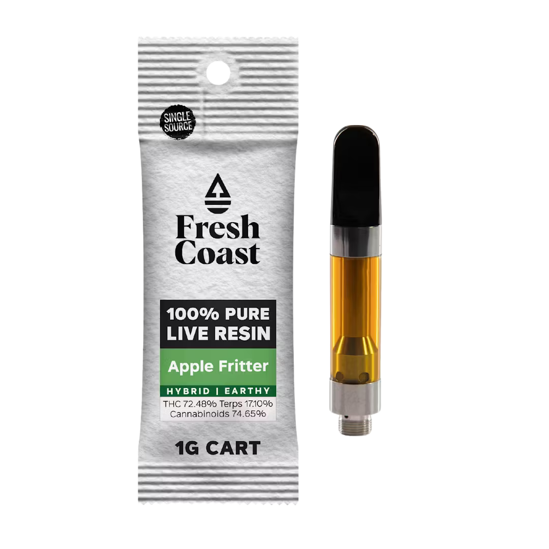 Photograph of product: Apple Fritter 1g 100% Pure Live Resin 510 Pen by Fresh Coast