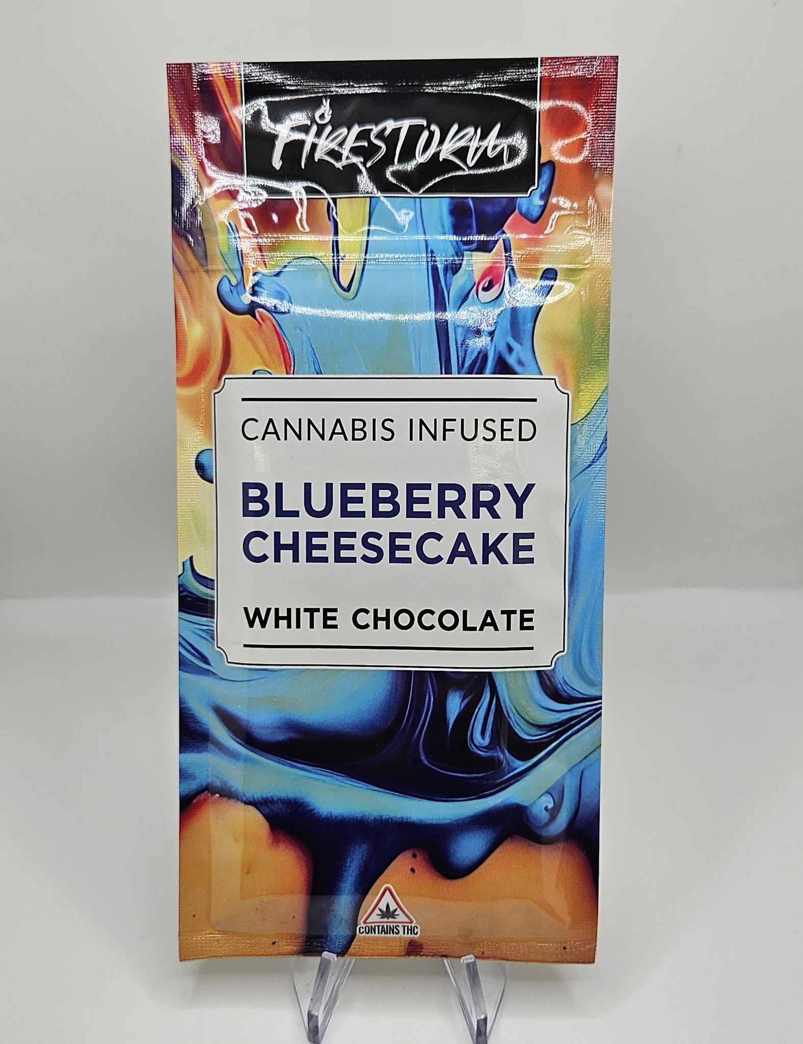 Photograph of product: Blueberry Cheesecake Chocolate Bar - 100mg - AU Firestorm