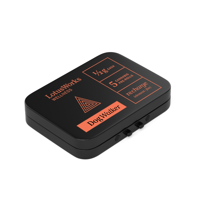 Photograph of product: Pre-Roll |  Dogwalker 5-Pack | RECHARGE | Cali Orange