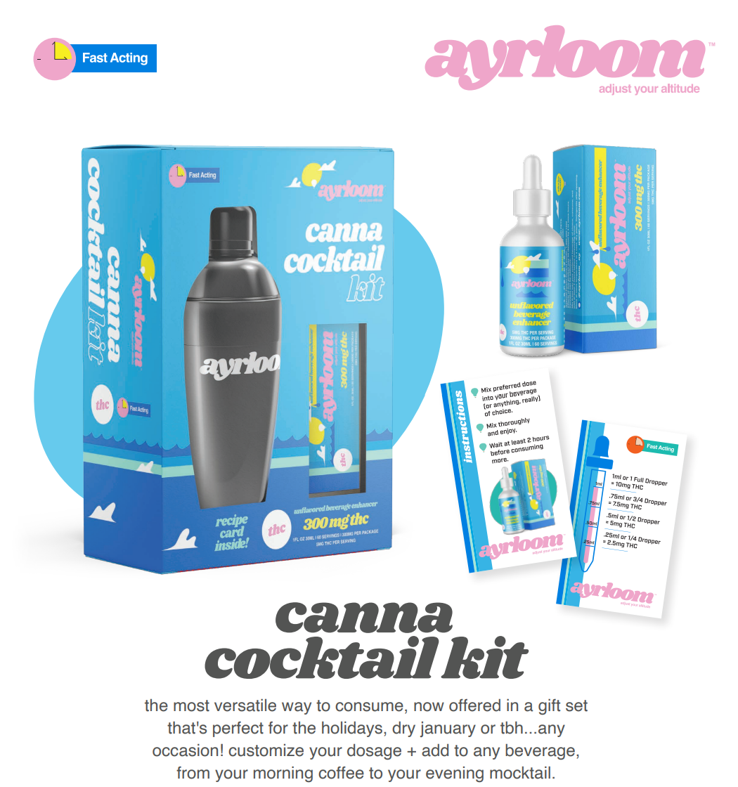 Photograph of product: Ayrloom | Beverage Enhancer Tincture Gift Set | 300mg