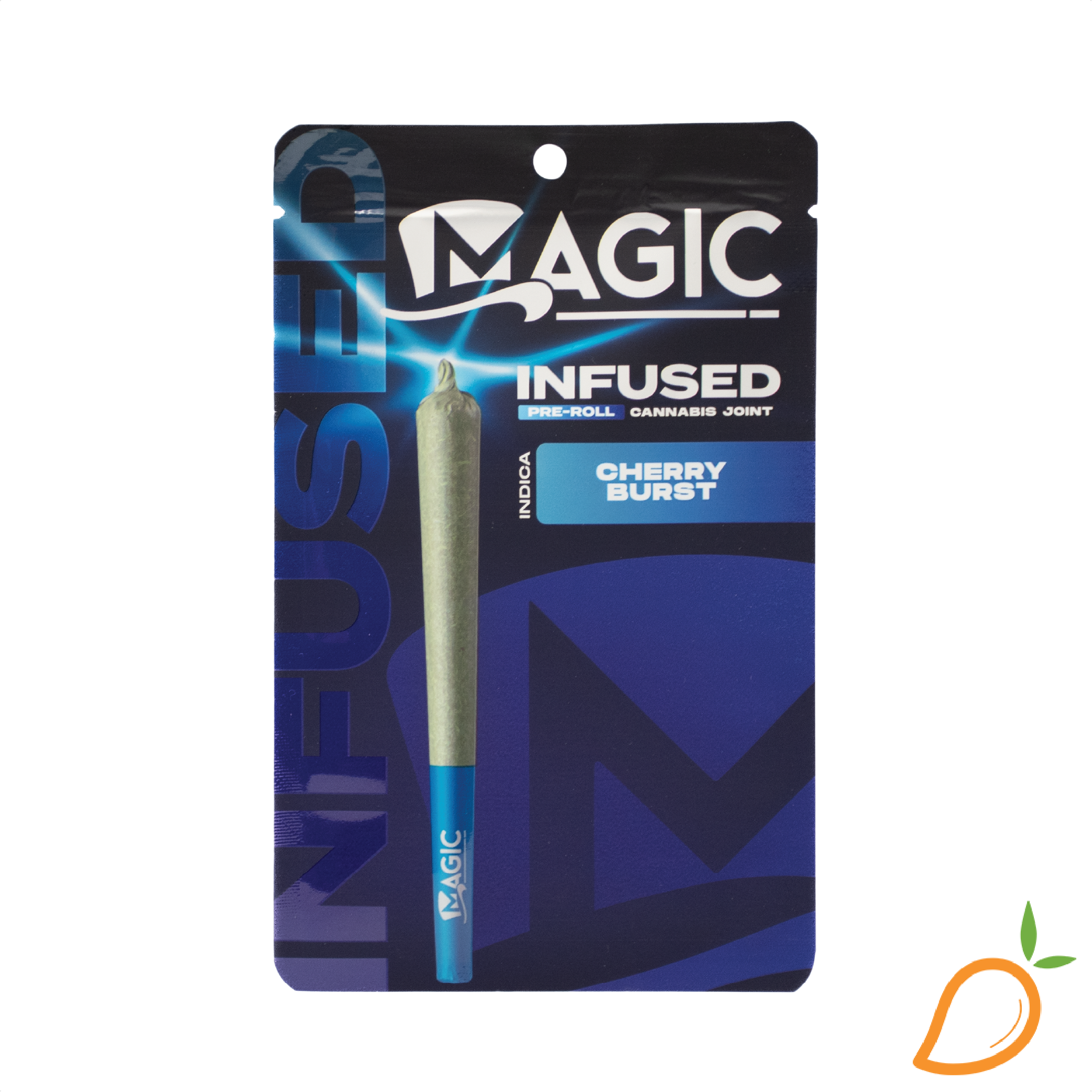 Photograph of product: 1.2g Cherry Burst Infused Preroll Magic Oui'd