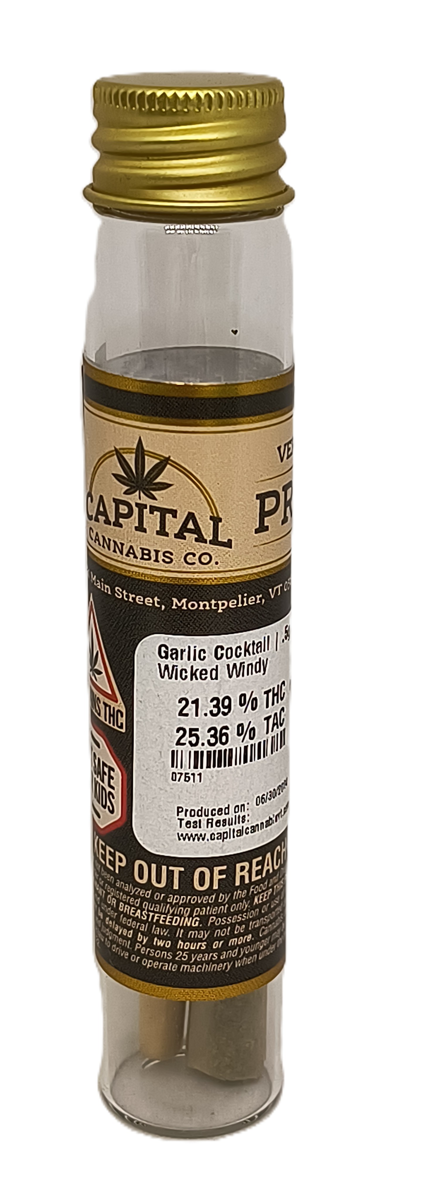 Photograph of product: Garlic Cocktail Pre-Roll 2-Pack | Wicked Windy