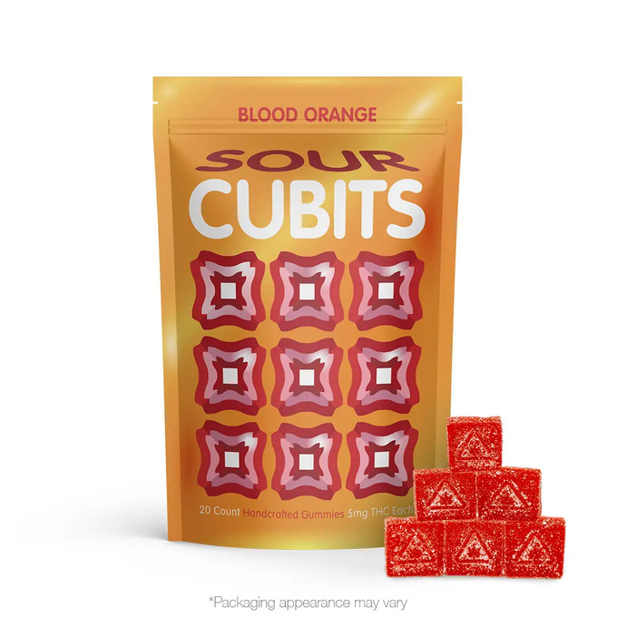 Photograph of product: Cubits | Sour Blood Orange | Gummies | 5mg | 100mg