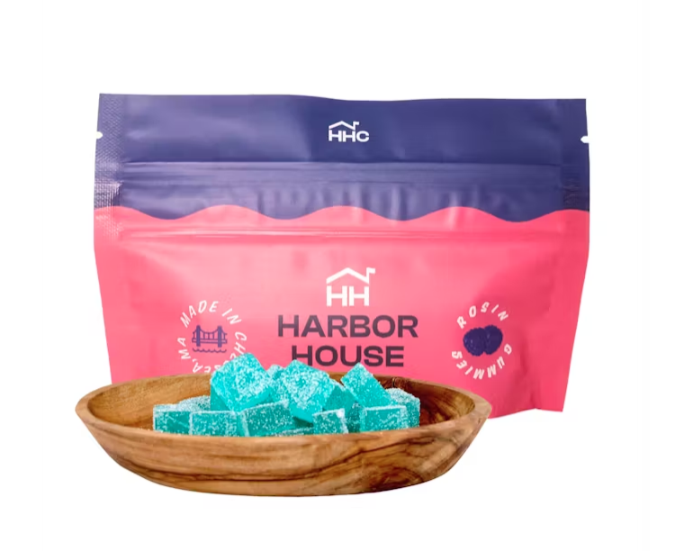 Photograph of product: Sour Blue Raspberry | Rosin Gummies | 100mg | Oui'd
