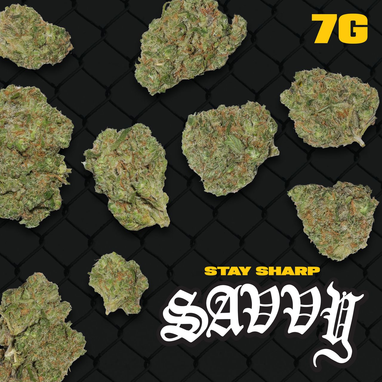 Photograph of product: Savvy Blue Sky Haze TH-oui/CBD Small Flower T11.29% C8.18% (H) 7g - 26119