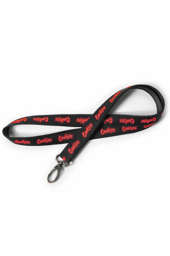 Photograph of product: Cookies - Original Mint 18" - Lanyard - BLACK/RED