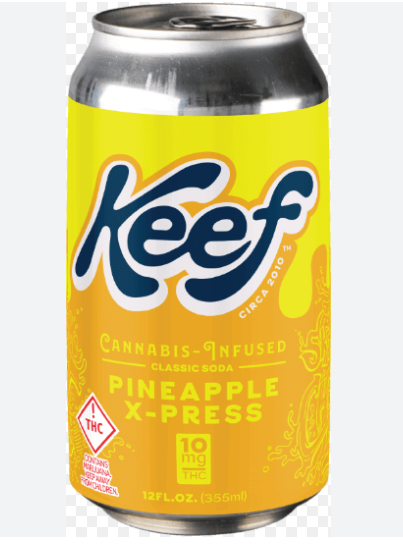Photograph of product: Keef Classic Soda 10mg Pineapple X-Press