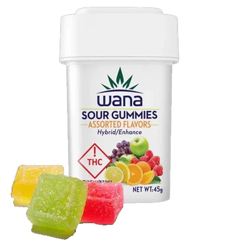 Photograph of product: Assorted Flavors (H) - 100mg Gummies - Wana