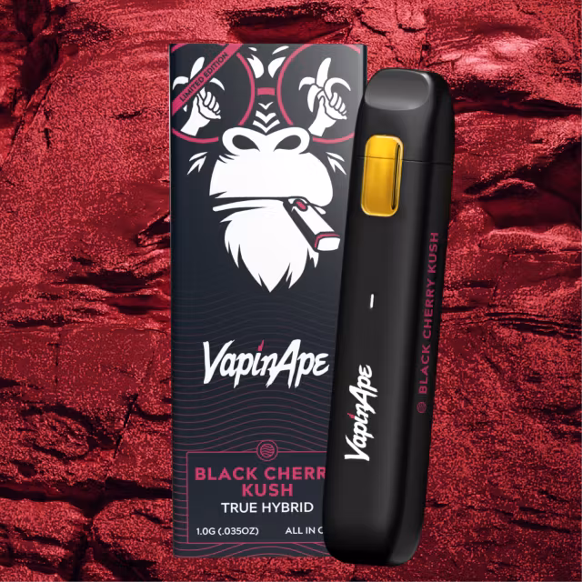 Photograph of product: Vapin Ape Black Cherry Kush Disposable Cart