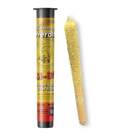 Photograph of product: PVX Mango Super Silver Haze | Infused Pre-Roll | 1g