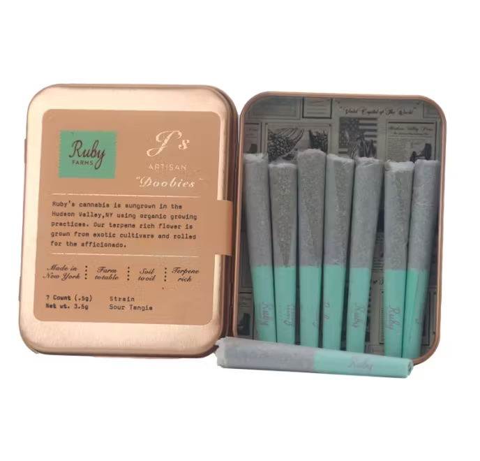 Photograph of product: Doobies | Sour Tangie | Prerolls | 3.5g