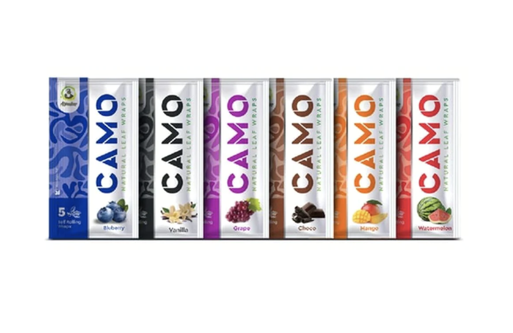 Photograph of product: Camo Wraps - 5pk Hemp Wraps - Variety