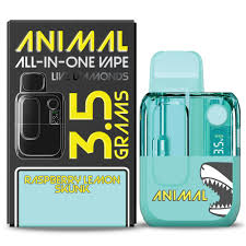 Photograph of product: ANIMAL | Raspberry Lemon Skunk | AIO Live Diamond Disposable Vape | 3.5g