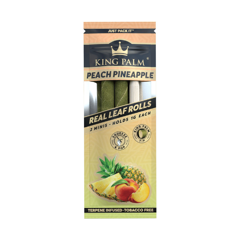 Photograph of product: King Palm Mini Leaf Cones 2pk - Peach Pineapple