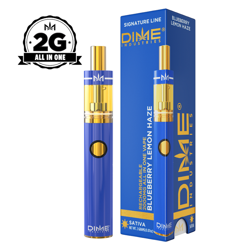 Photograph of product: Blue Berry Lemon Haze | Dime Industries AIO Dist Vape