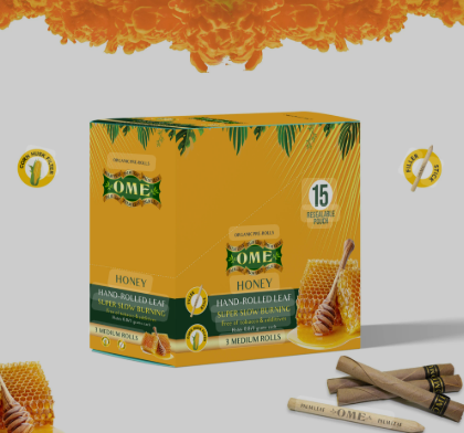 Photograph of product: OME Palm Leaf Honey Pre-Rolled Wraps (3pk)