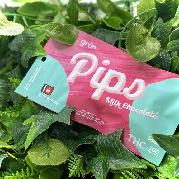 Photograph of product: Milk Chocolate Pips Uplifting - 20pc x 5mg Candy Coated Chocolate 100mg TH-oui - Gron