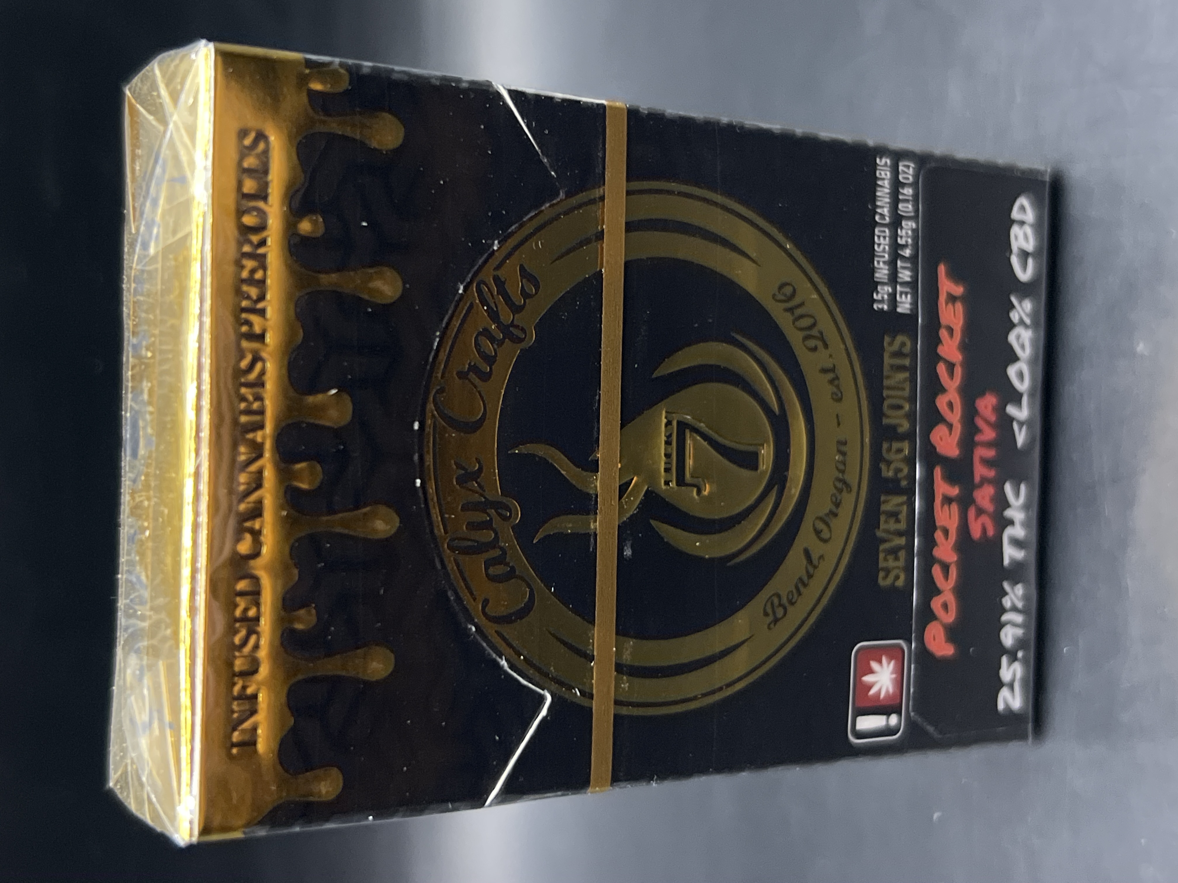 Photograph of product: Calyx Crafts 'Pocket Rocket Infused Pre-roll 7 Pack