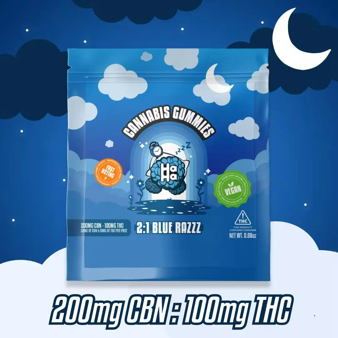 Photograph of product: (11819) HaHa 2:1 Blue Raspberry Gummy