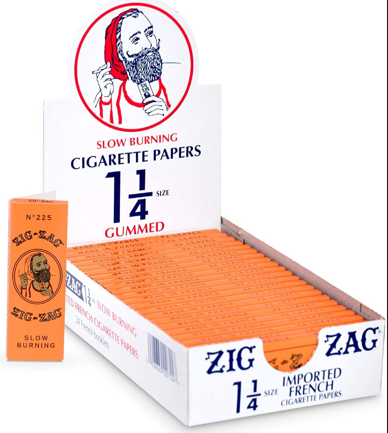 Photograph of product: Zig Zag 1 1/4 Orange Box Rolling Papers 00866246 (SAW)