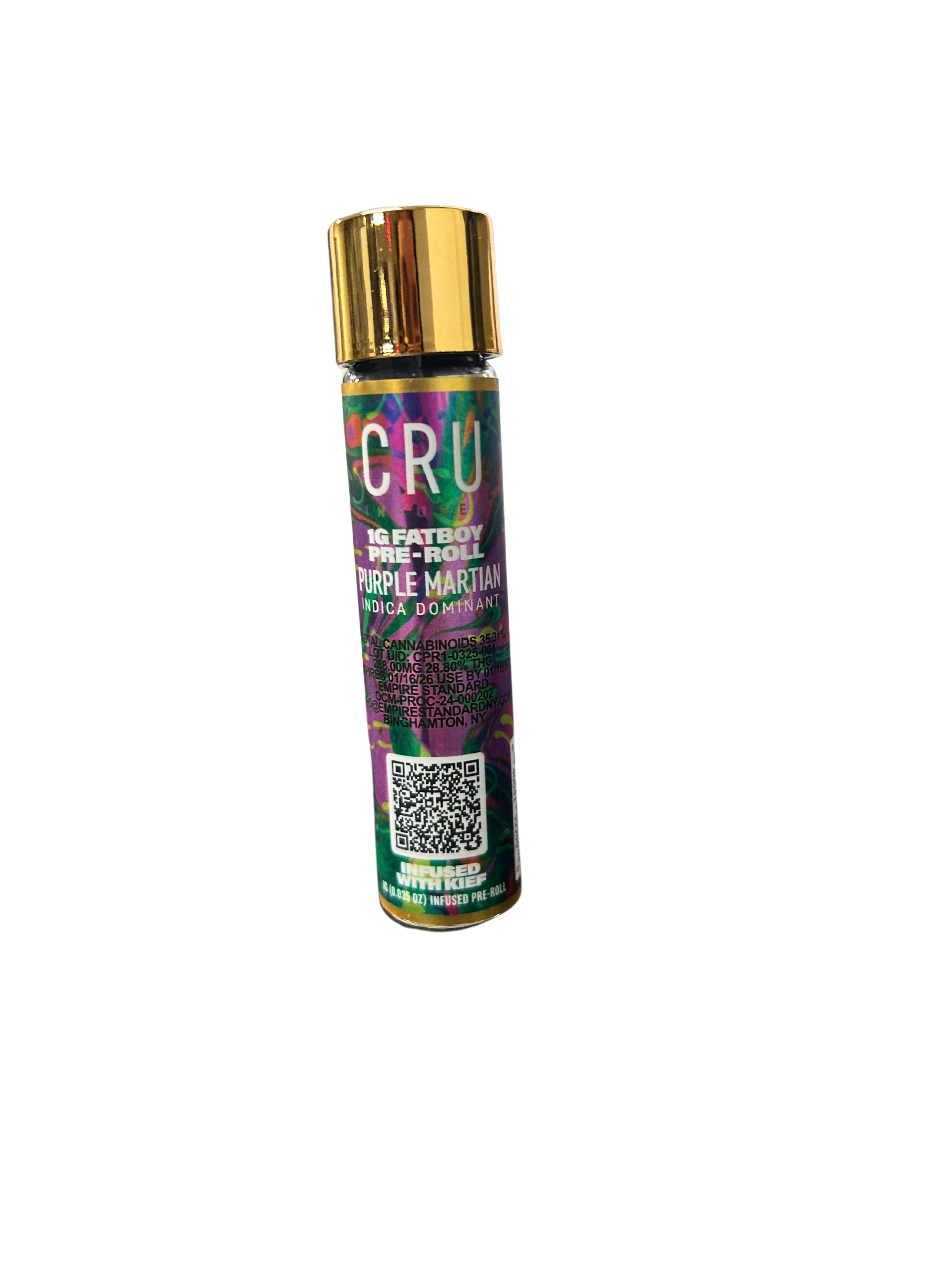 Photograph of product: CRU - Purple Martian (Fat Boy) - Infused PreRoll