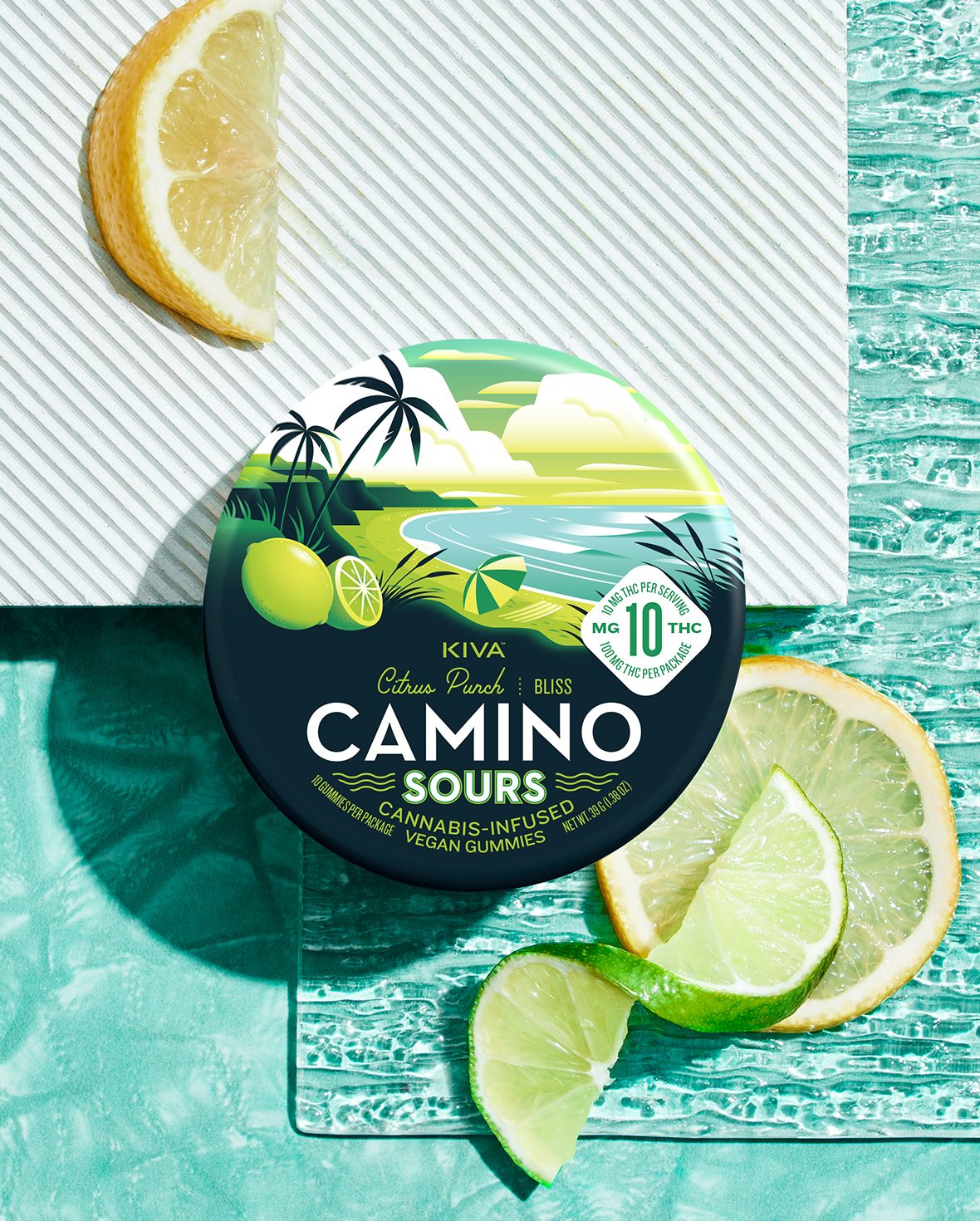 Photograph of product: Camino Sours 'Bliss' Citrus Punch Gummies 20pk 200mg