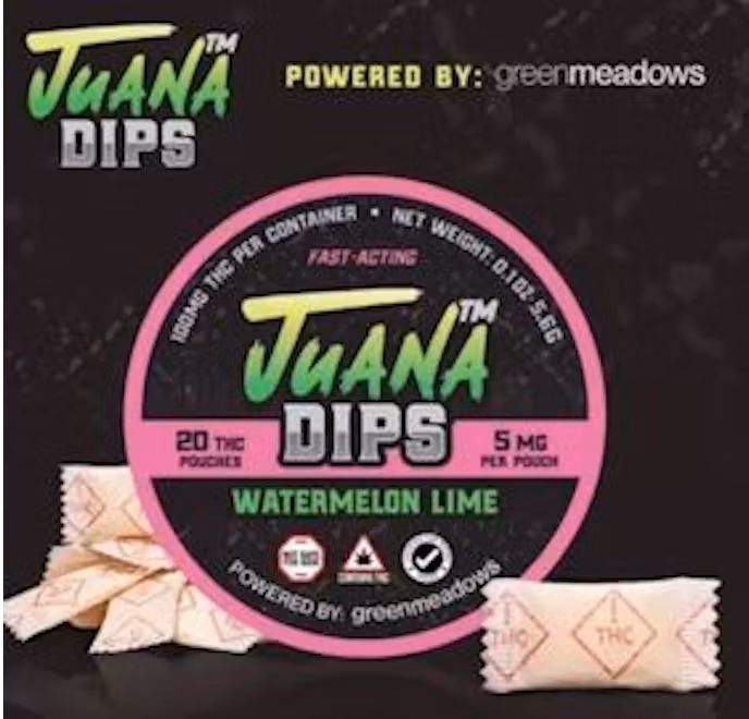 Photograph of product: TH-oui Pouches | Juana Dips | Watermelon Lime [20ct] [100mg each]