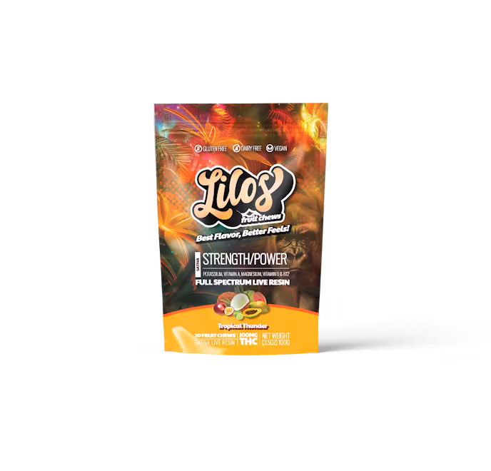 Photograph of product: Strength/Power Tropical Thunder | Live Resin Gummies 100mg - Levitate