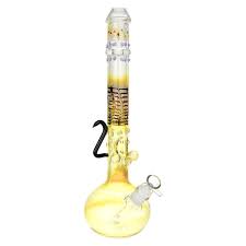 Photograph of product: Amber Menagerie Bubble Base Water Pipe