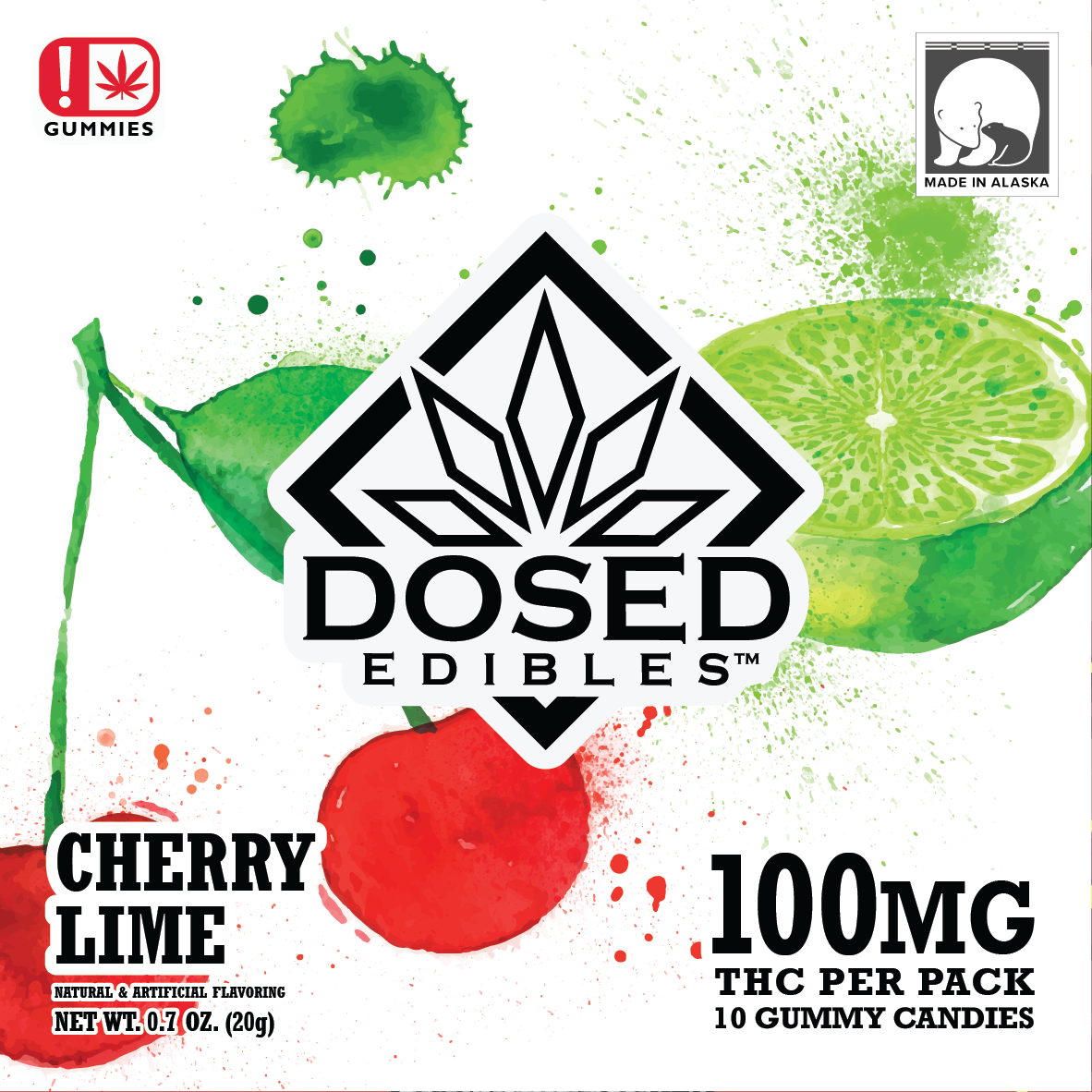 Photograph of product: Cherry Lime 100mg Gummies