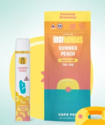 Photograph of product: Incredibles Summer Peach 1g Disposable