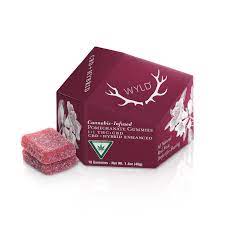 Photograph of product: Wyld   Pomegranate Hybrid Gummies 1:1 TH-oui:CBD   200mg