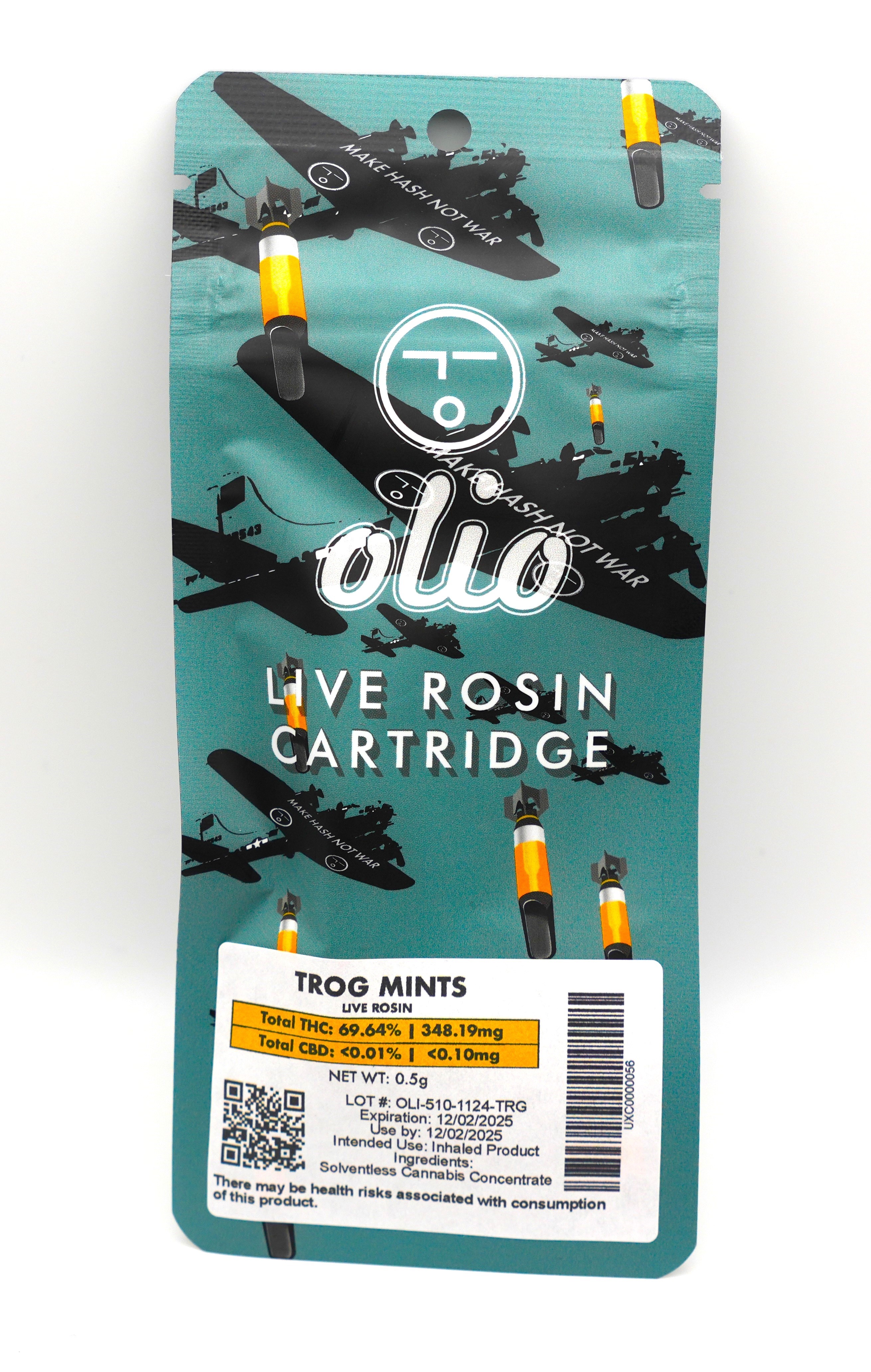 Photograph of product: Olio | Trog Mints | Live Rosin | Cart