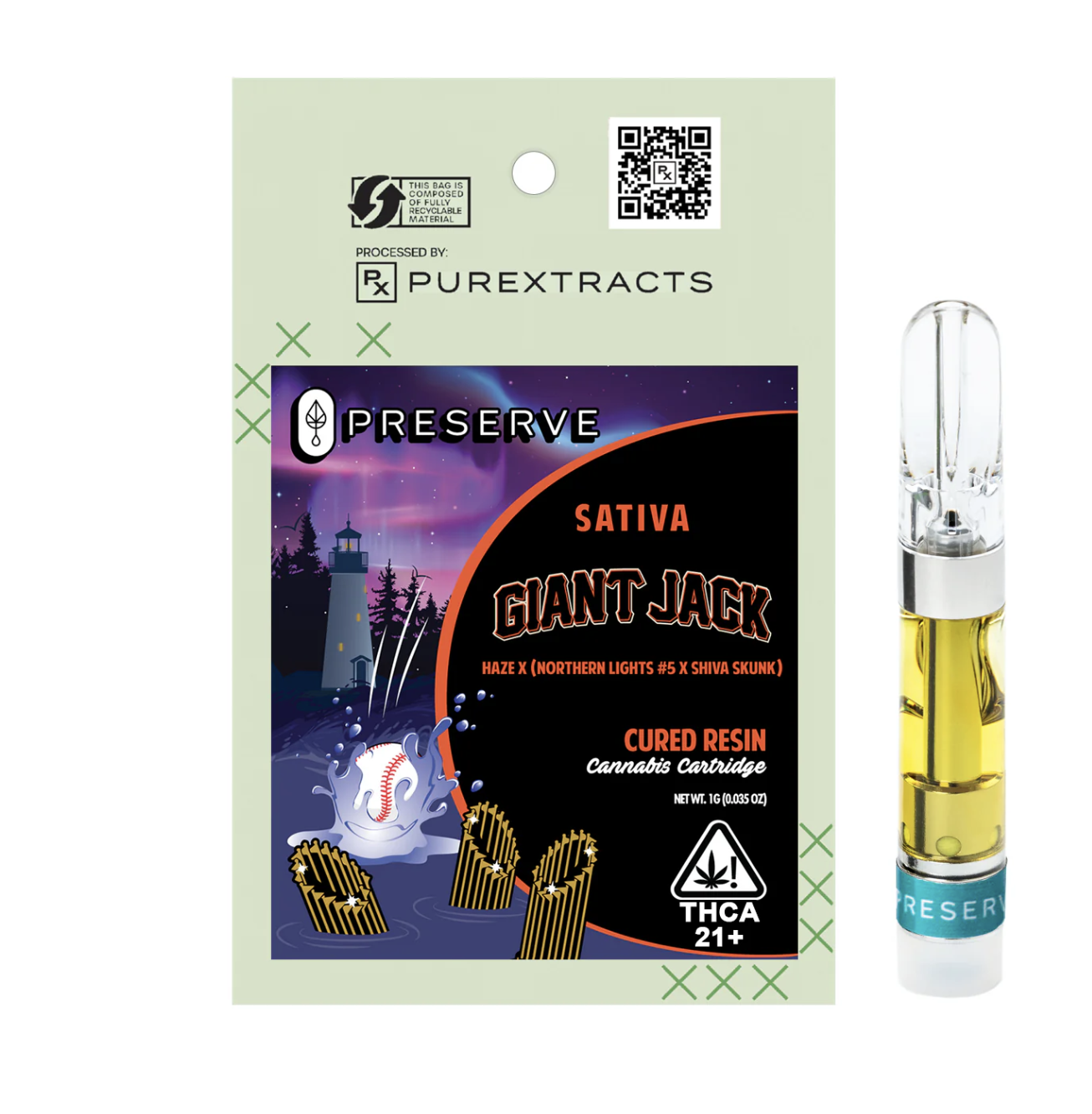 Photograph of Product: Giant Jack (S) Cured Resin Preserve CARTRIDGE 1g - P2