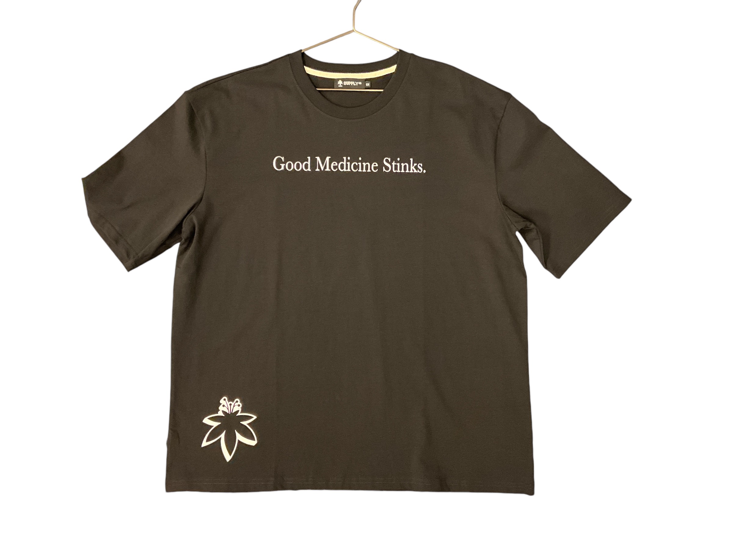 Photograph of product: The Flowery Good Medicine Black T Shirt