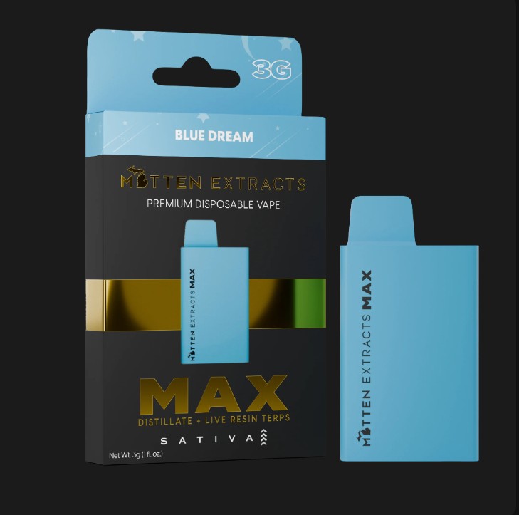 Photograph of product: Mitten Extracts Max Disposable - Blue Dream