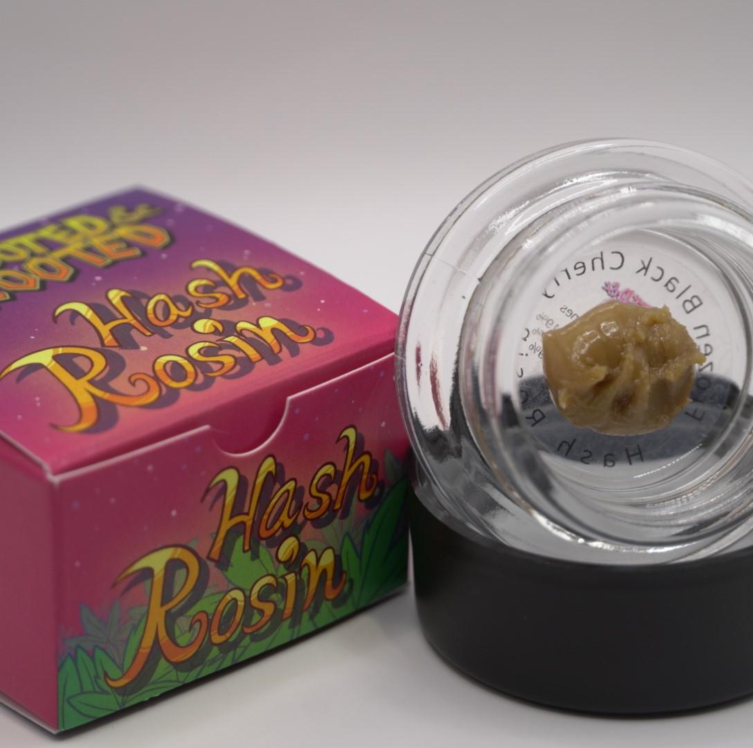 Photograph of product: Concentrate - Rooted and Zooted - Frozen Black Cherry - (au chocolat Rosin) - (Oui'd) - 68.55% TH-oui