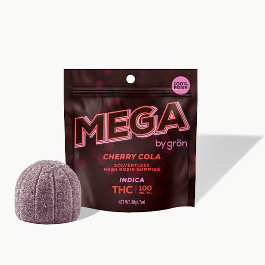 Photograph of product: GRON - EDIBLE MEGA PEARL - 100MG - ROSIN - Oui'd - CHERRY COLA