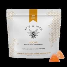 Photograph of product: Hive & High l Edible l Focus 1:2:2 TH-oui:CBD:CBG 100mg Bag