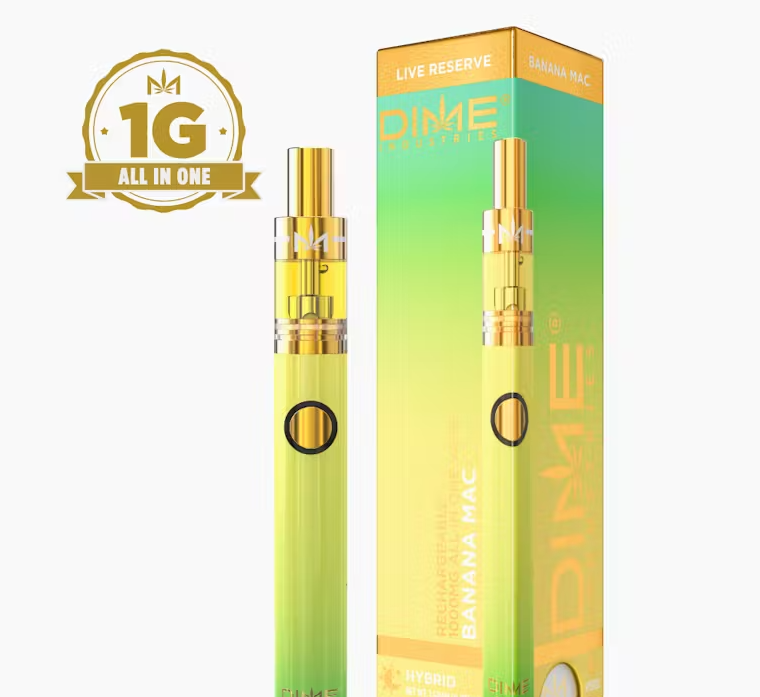 Photograph of product: Dime Banana MAC 1g Live Resin Disposable