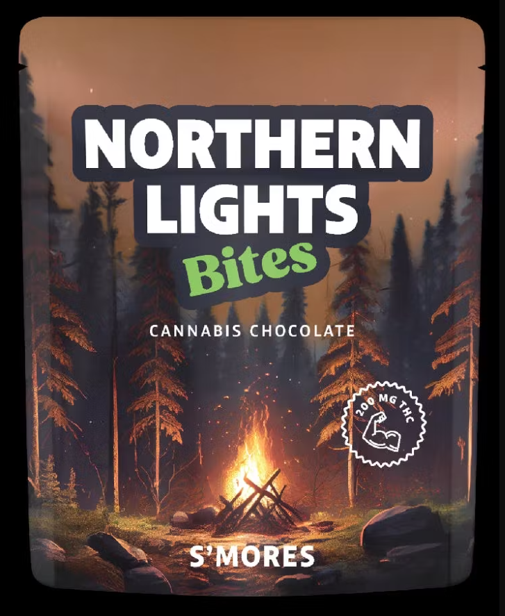 Photograph of product: Northern Lights FX S'mores Chocolate Bites 200mg