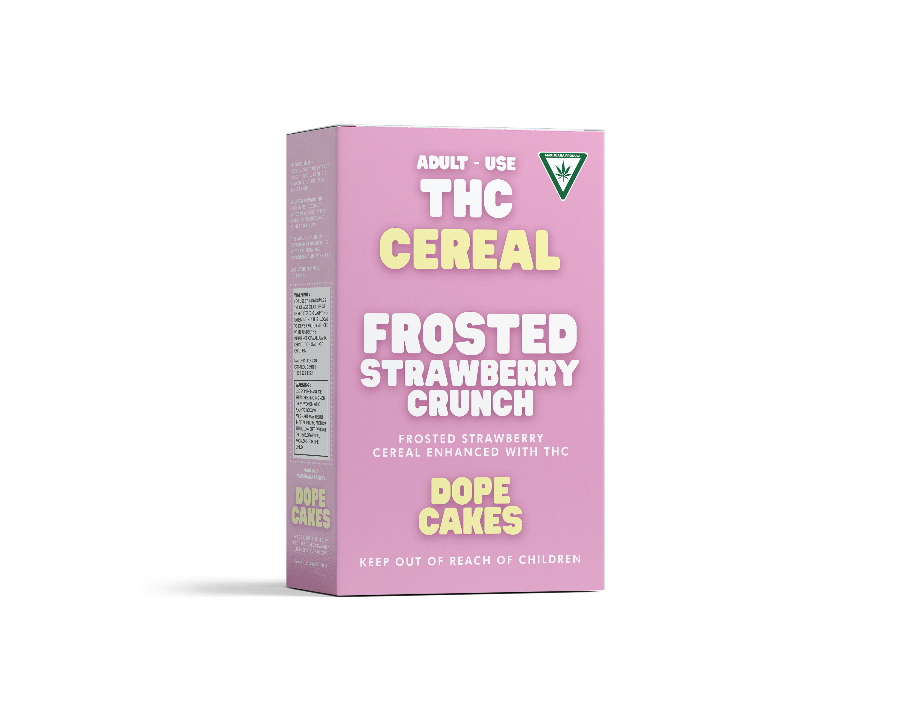 Photograph of product: Rachel's Dope Cakes 120mg Cereal | Strawberry Crunch
