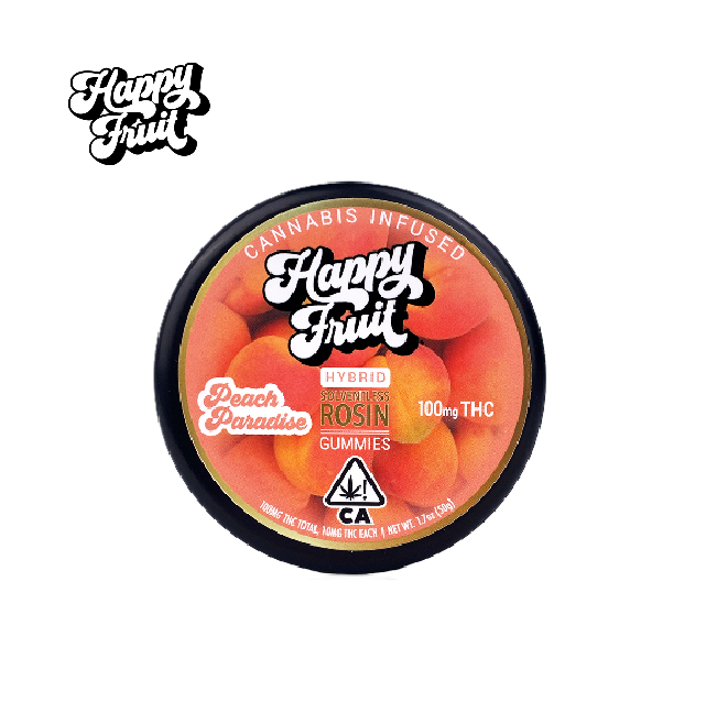 Photograph of Product: PEACH PARADISE 100MG 10 PACK LIVE ROSIN GUMMIES