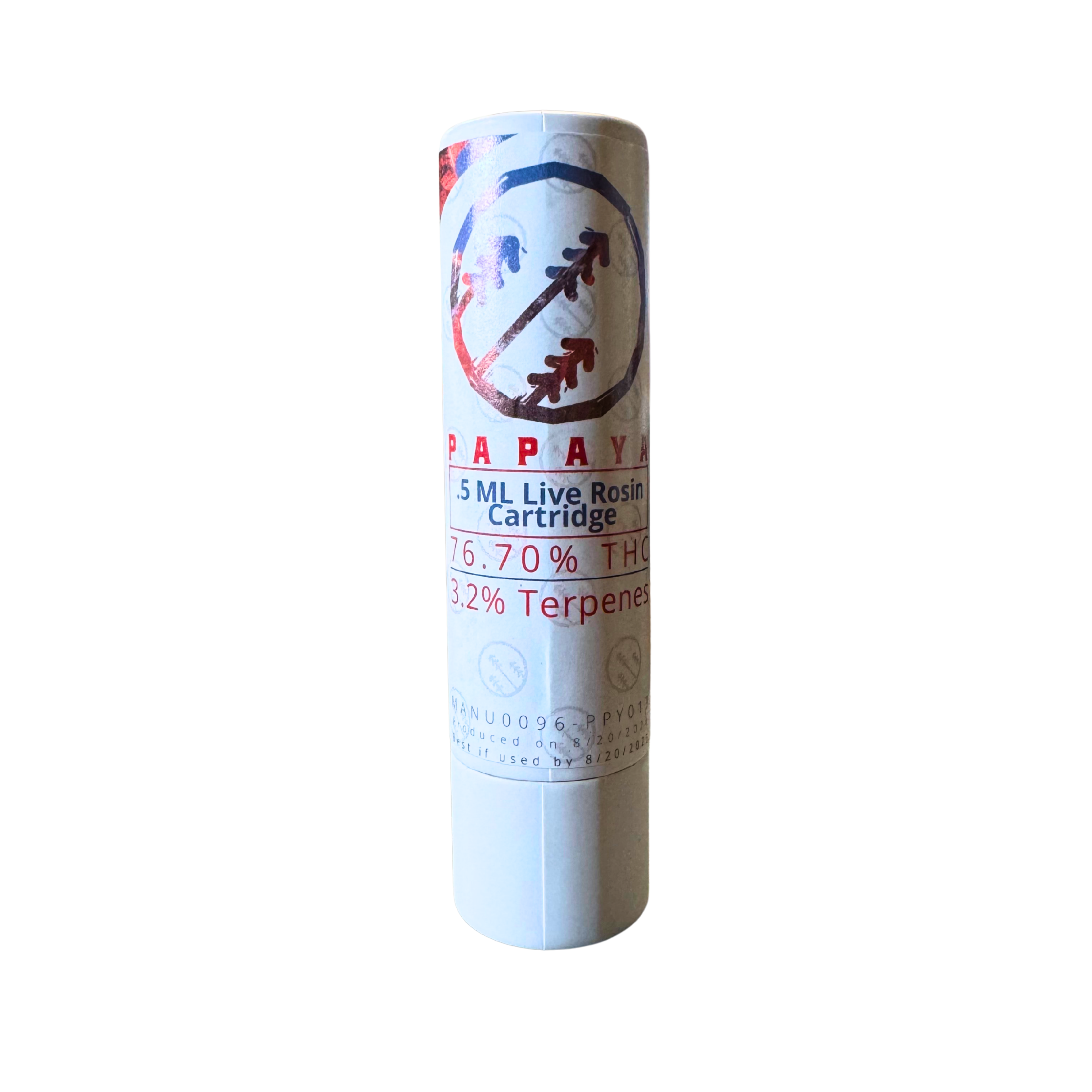 Photograph of product: Papaya Live Rosin Vape, 0.5g