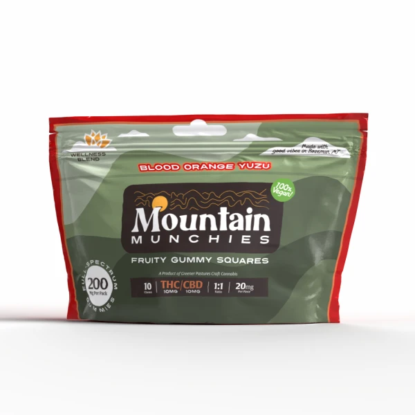Photograph of product: Gummies (10 Pack) | Blood Orange Yuzu | 1:1 TH-oui:CBD