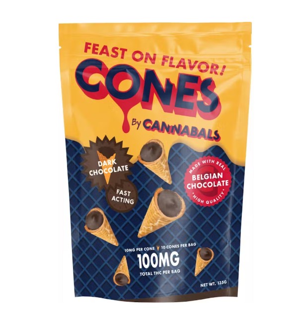 Photograph of product: Dark Chocolate Cones | 10pk | 10mg