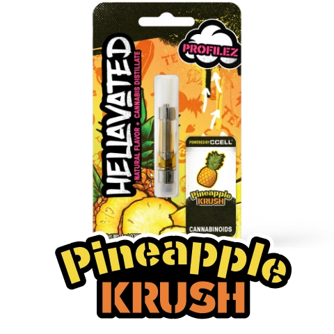Photograph of product: Hellavated Profilez Pineapple Krush Cartridge 1g