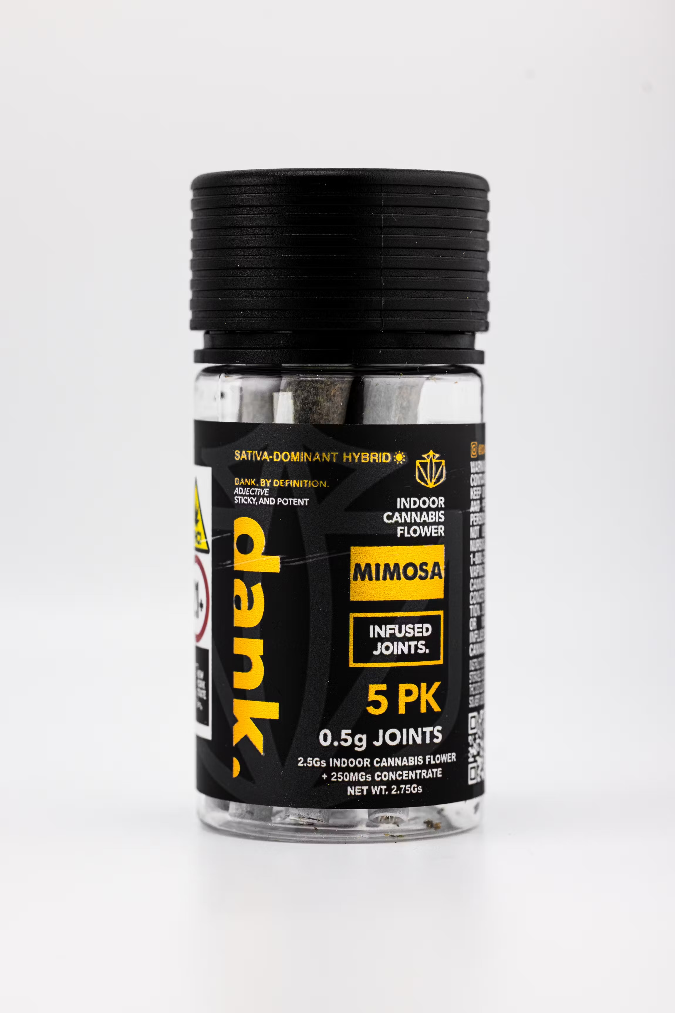 Photograph of product: Dank | Infused Pre-Rolls | Mimosa | Oui'd | 5pk